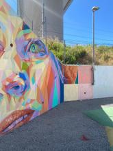 Il murale ripristinato