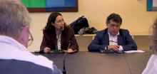 L'assessora Coppola e l'assessore Ferrante a Palazzo Tursi durante la presentazione dell'addendum.