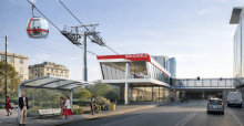 Simulazione grafica della nuova stazione di filovia urbana di Brignole 