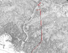 Planimetria percorsi rivi Rovare e Noce