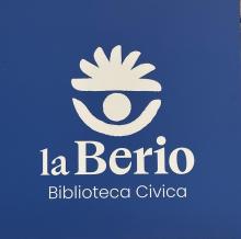 Il nuovo logo della Berio: una silhouette che rappresenta un occhio bianco e una persona che abbraccia un libro aperto