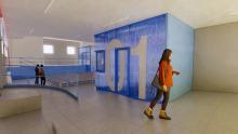 rendering degli interni atrio