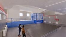 rendering degli interni palestra