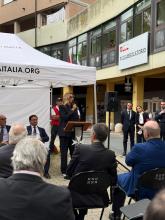 Intervento della sindaca Salis a margine dell'inaugurazione del nuovo poliambulatorio del Diamante, a Begato