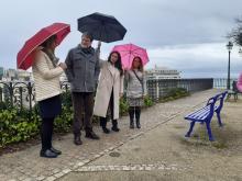 Inaugurazione panchina viola epilessia-Brusoni, Villani, Marziano, Russo