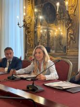 La presentazione dell'anniversario di Euroflora alla Sala Dorata