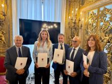 La presentazione dell'anniversario di Euroflora alla Sala Dorata