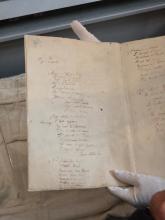 La prima strofa di Fratelli d'Italia - manoscritto autografo La prima strofa di Fratelli d'Italia - manoscritto autografo