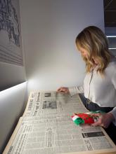 La sindaca Salis all’inaugurazione dell’archivio storico del Secolo XIX