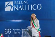 La sindaca Salis all'inaugurazione del Salone Nautico