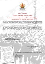 L'intestazione dell'invito ufficiale di partecipazione alla cerimonia, inviato dal Comitato Permanente della Resistenza