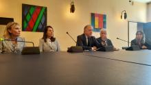 Un momento dell'intervento dell'Health City Manager Luciano Grasso