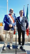 Matteo Frulio insieme all'ex presidente Guido Barbazza