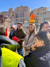 Sopralluogo della sindaca Salis: accanto a lei l'assessore Ferrante e il presidente di Municipio Bogliolo