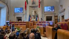 L'aula Giulio Cesare del Campidoglio che ha ospitato l'assemblea generale della Consulta Roma Smart City Lab L'aula Giulio Cesare del Campidoglio che ha ospitato l'assemblea generale della Consulta Roma Smart City Lab