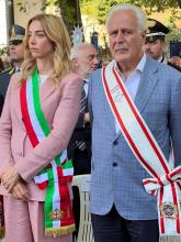 Cerimonia SantAnna di Stazzema-Sindaca Silvia Salis ed Eugenio Giani