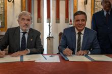 Patto Genova Santos-Sottoscrizione del 5 ottobre 2023-Marco Bucci e Rogerio Santos