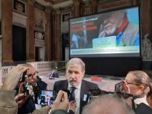 Posa pietre d'inciampo-Palazzo Ducale-Intervista Bucci
