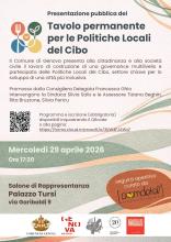 Presentazione del tavolo permanente Politiche Locali del Cibo