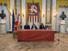 Il tavolo del Salone di Rappresentanza durante l'evento