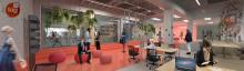 Rendering spazio coworking