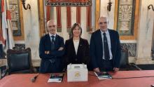 Roberto Solinas dir scol Marco Polo, prof Livia Pisciotta, Massimiliano Spigno Cam Com