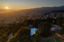 Spettacolare foto dall'alto del campetto poco prima del tramonto Spettacolare foto dall'alto del campetto poco prima del tramonto