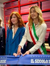 Salis e Grosso all'inaugurazione dell'archivio storico del Secolo XIX