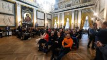 Una foto del Salone di Rappresentanza di Palazzo Tursi