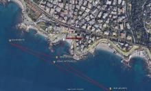 Planimetria tratta da Google Earth che mostra i tratti di spiaggia e mare interessati dal provvedimento