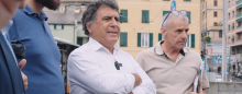 L'assessore Massimo Ferrante durante un recente sopralluogo in Valbisagno