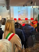 Sindaca Salis al funerale laico di Danilo Oliva