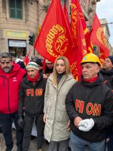 Sindaca Salis a manifestazione ex-Ilva
