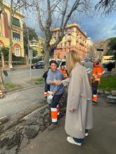 Sindaca Salis sopralluogo verde pubblico