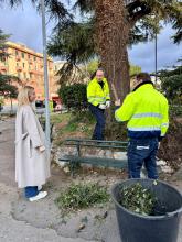 Sindaca Salis sopralluogo verde pubblico