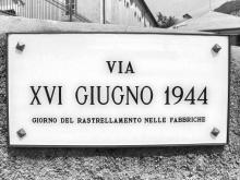 Targa via XVI Giugno 1944