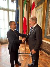Tian Yulong e Marco Bucci