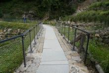 Porzione di Acquedotto Storico appena restaurata a Trensasco