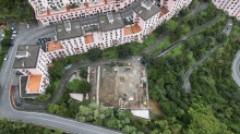La vecchia area sportiva di via Novella fotografata dall'alto