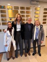 Sindaca Silvia Salis in visita all'hospice della Gigi Ghirotti ad Albaro