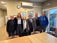 Sindaca Silvia Salis in visita all'hospice della Gigi Ghirotti ad Albaro