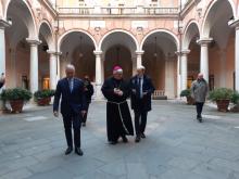 Visita augurale di mons. Tasca a Palazzo Tursi-Cassibba, Tasca, Bucci