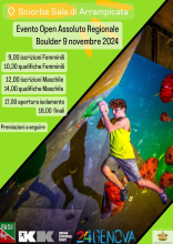 Volantino evento 9 novembre con programma delle gare