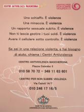 Volantino Comune di Genova e Centri Antiviolenza alle donne