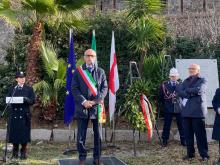 Campora parla durante la commemorazione