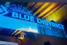 scritta blue district