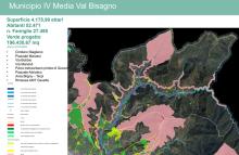 La prima scheda sul Municipio Media Val Bisagno con la cartina del territorio e le relative caratteristiche