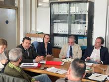 Foto della riunione di oggi nell'ufficio dell'assessore Mascia