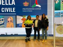ferrante e una volontaria di prociv