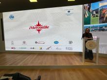 L'intervento dell'assessora Beghin durante la conferenza stampa di presentazione del Mercatale